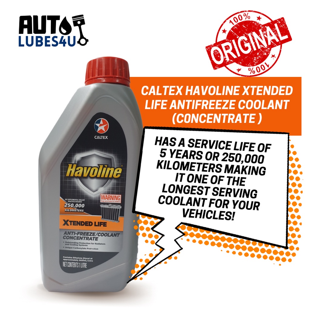 Caltex Havoline® Xtended Life Antifreeze / Coolant Concentrate 1L ...