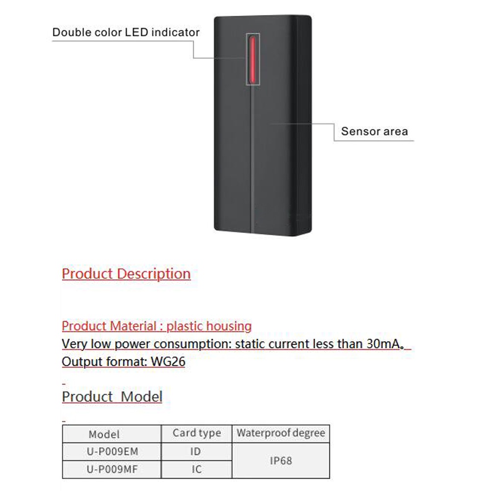 IP68 Waterproof RFID Card Reader 125Khz 13.56Khz Proximity Card Access ...