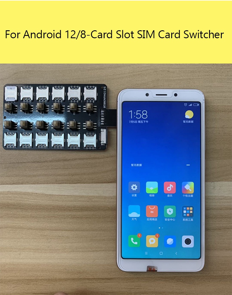 12 Card Slot SIM Card Adapter MultiSIM Card Reader Green (For IPhone
