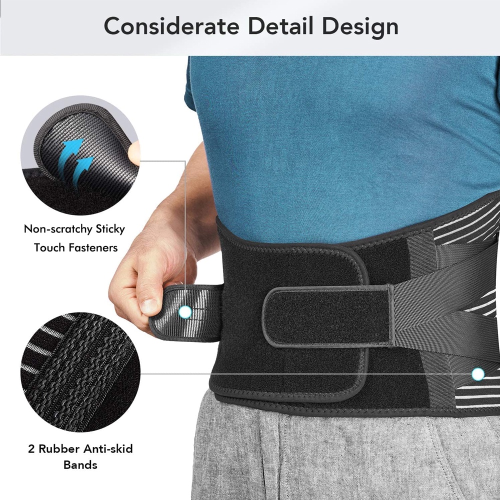Waist Support Neoprene Double Pull Lumbar Brace Back Posture Splint ...
