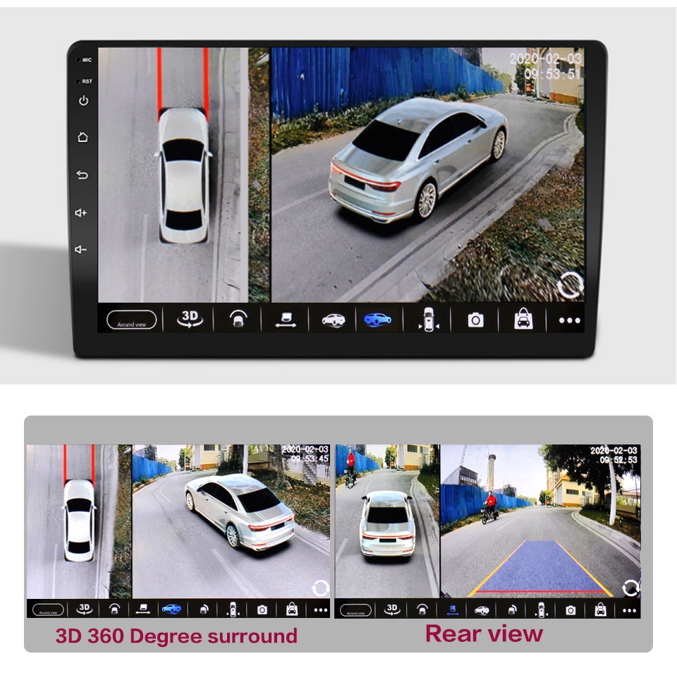 Smartour 3D AHD 1080P /720P 25fps 360 Camera Car Bird View System 4 ...