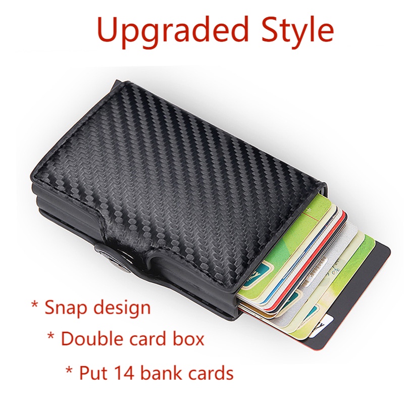 Men Wallet Rfid Cardwallet Card Holder Wallet Mini Slim Wallet PU ...