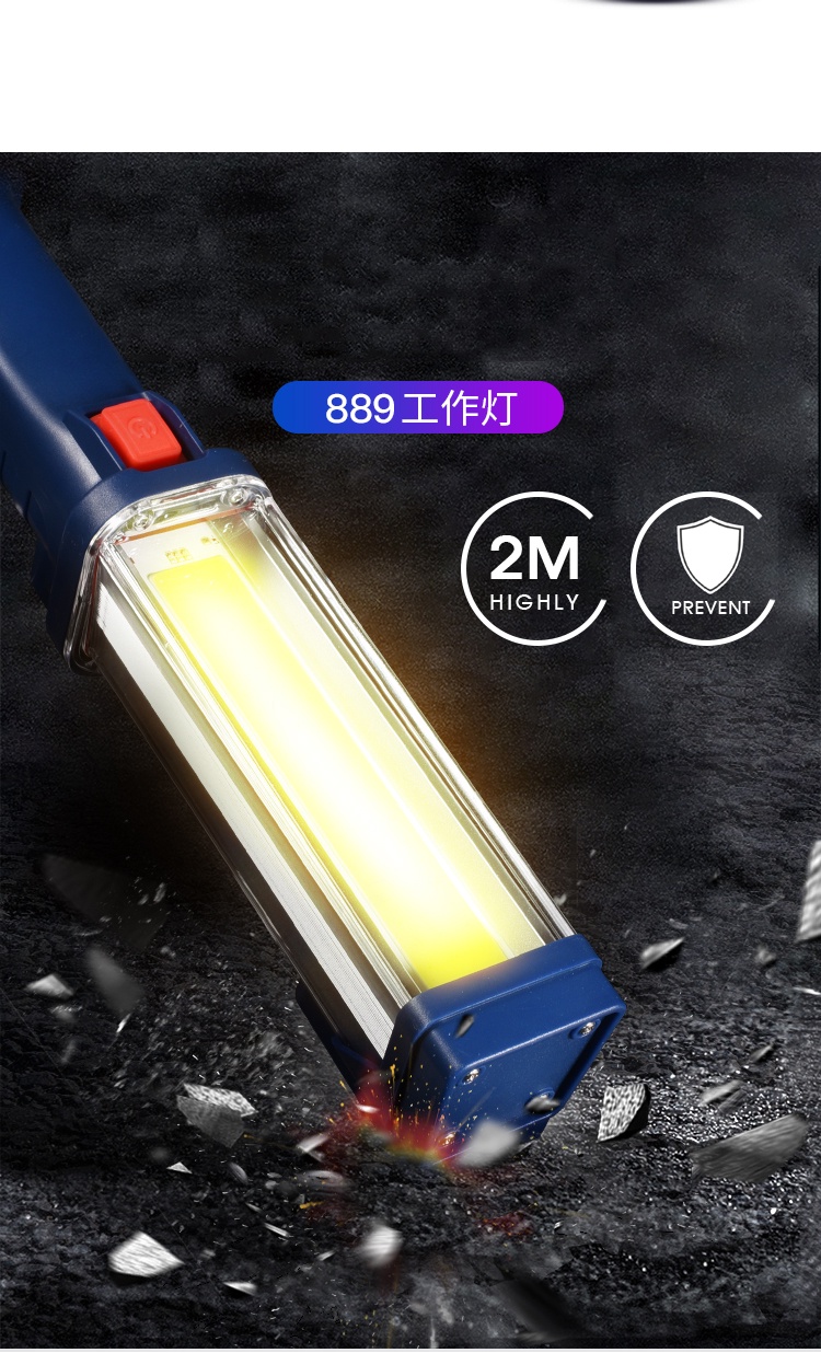 SmilingShark 889 led Magnetic Torch light Super Bright Rechargeable ...