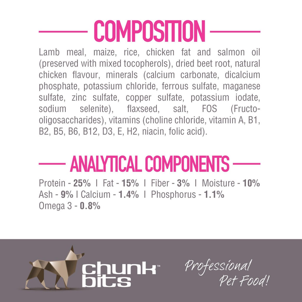 CHUNKBITS Sensi 27 Salmon, Essential 25 Lamb, Vital 22 Marine Fish ...