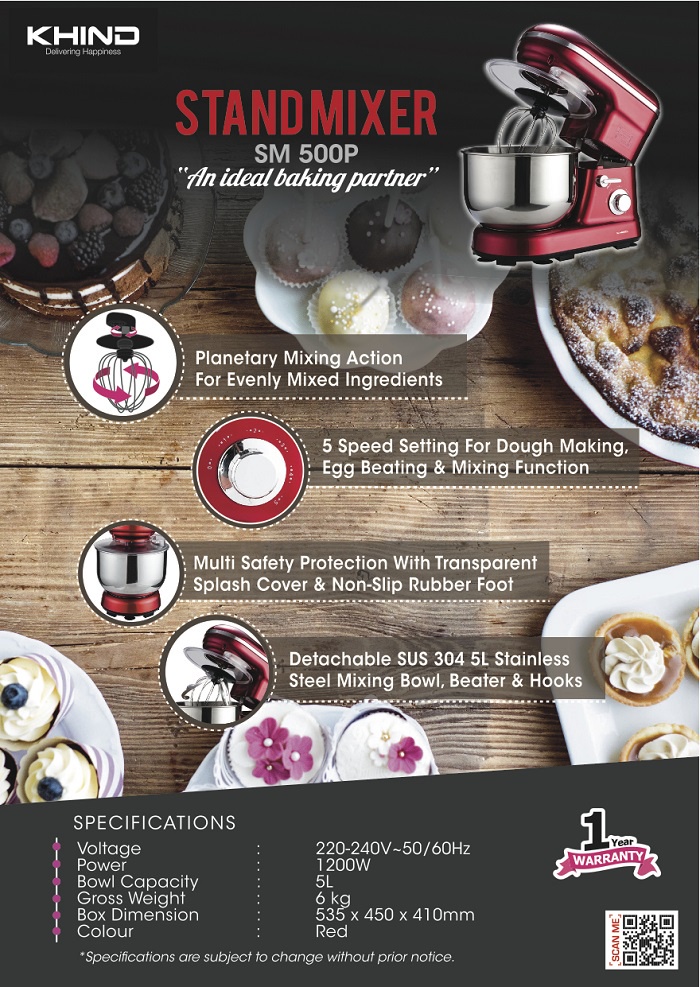 Khind Stand Mixer (5 L) SM500P SM506P Shopee Malaysia