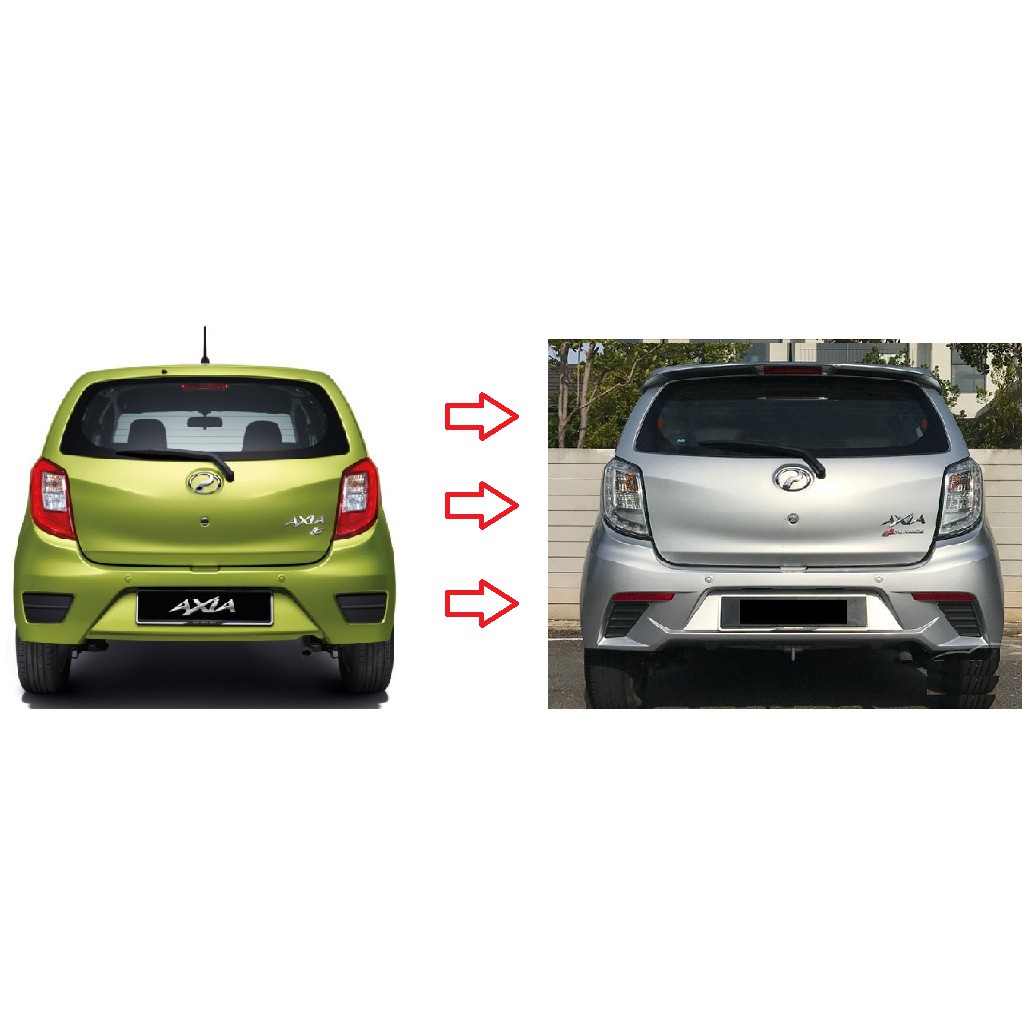 Perodua Axia 2014 - 2018 Rear Bumper Belakang Standard E G Spec ...