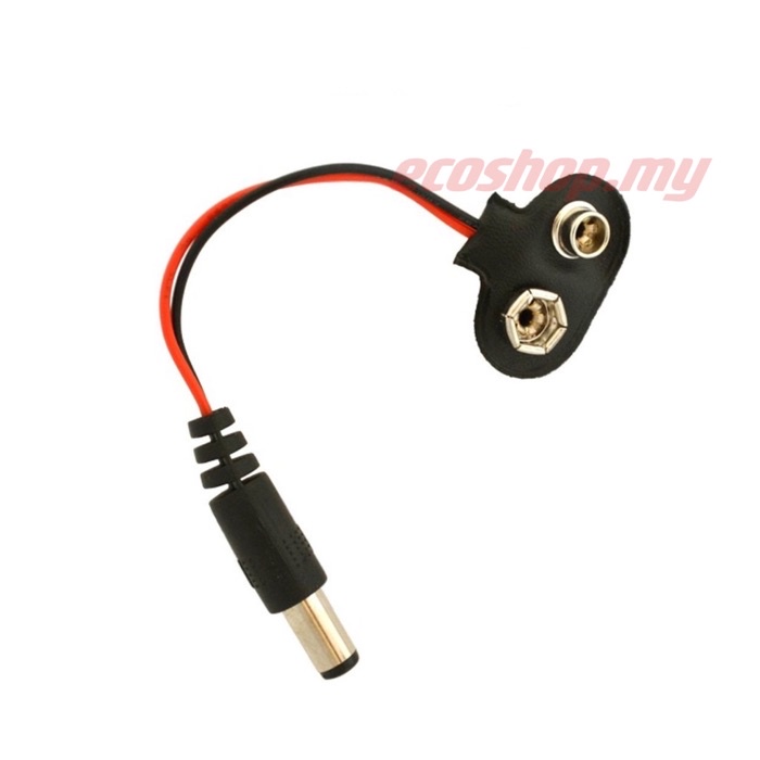 9V Battery Snap Connector with DC Jack Adapter for Arduino Mega / Uno ...