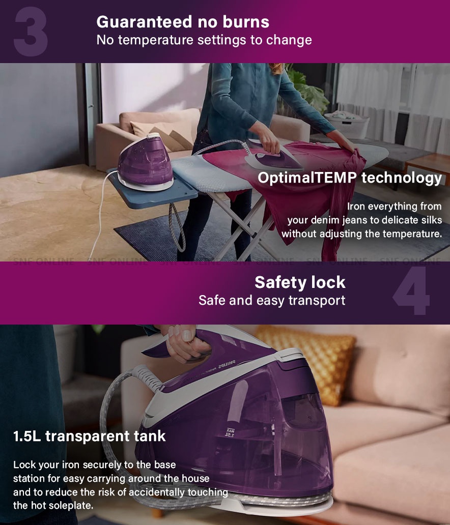 Philips PerfectCare Compact Plus Steam Generator Iron GC7933/36 GC7933 ...