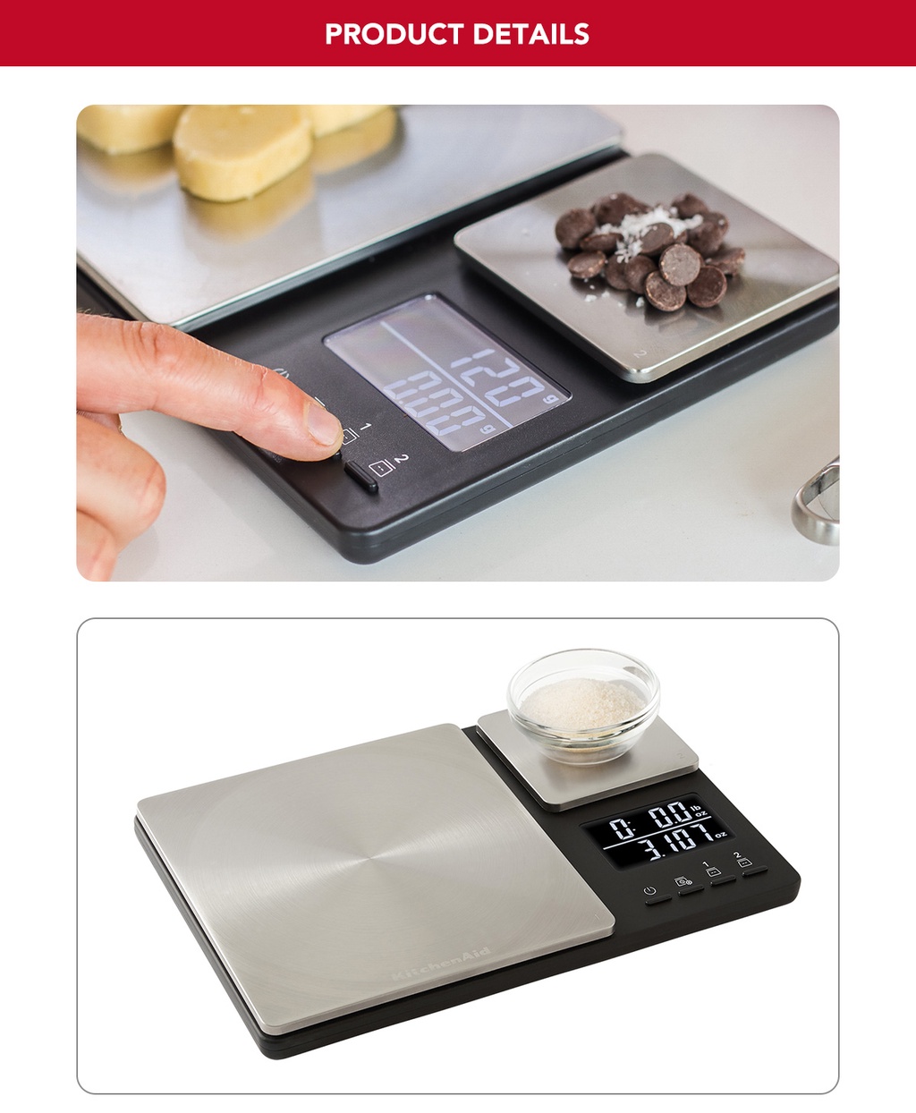 KitchenAid Stainless Steel Dual Platform Scale Black Shopee Malaysia