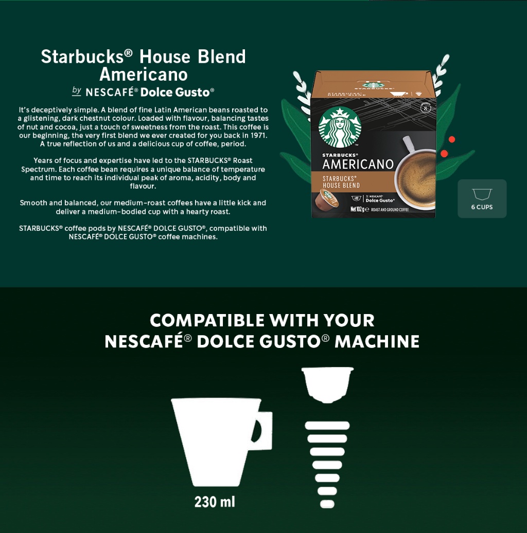 [pack Of 3] Starbucks® House Blend By NescafÉ® Dolce Gusto® Medium 