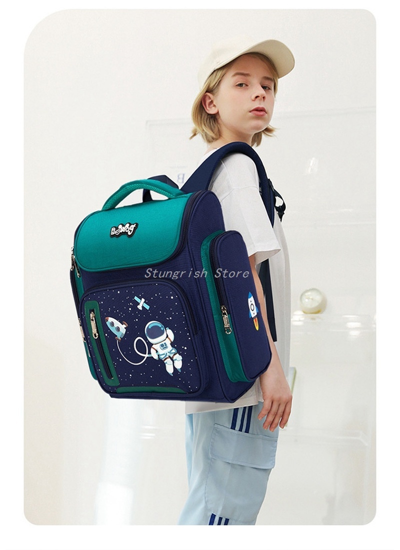beg sekolah Children's Backpack Boy Waterproof Astronaut Printing For ...