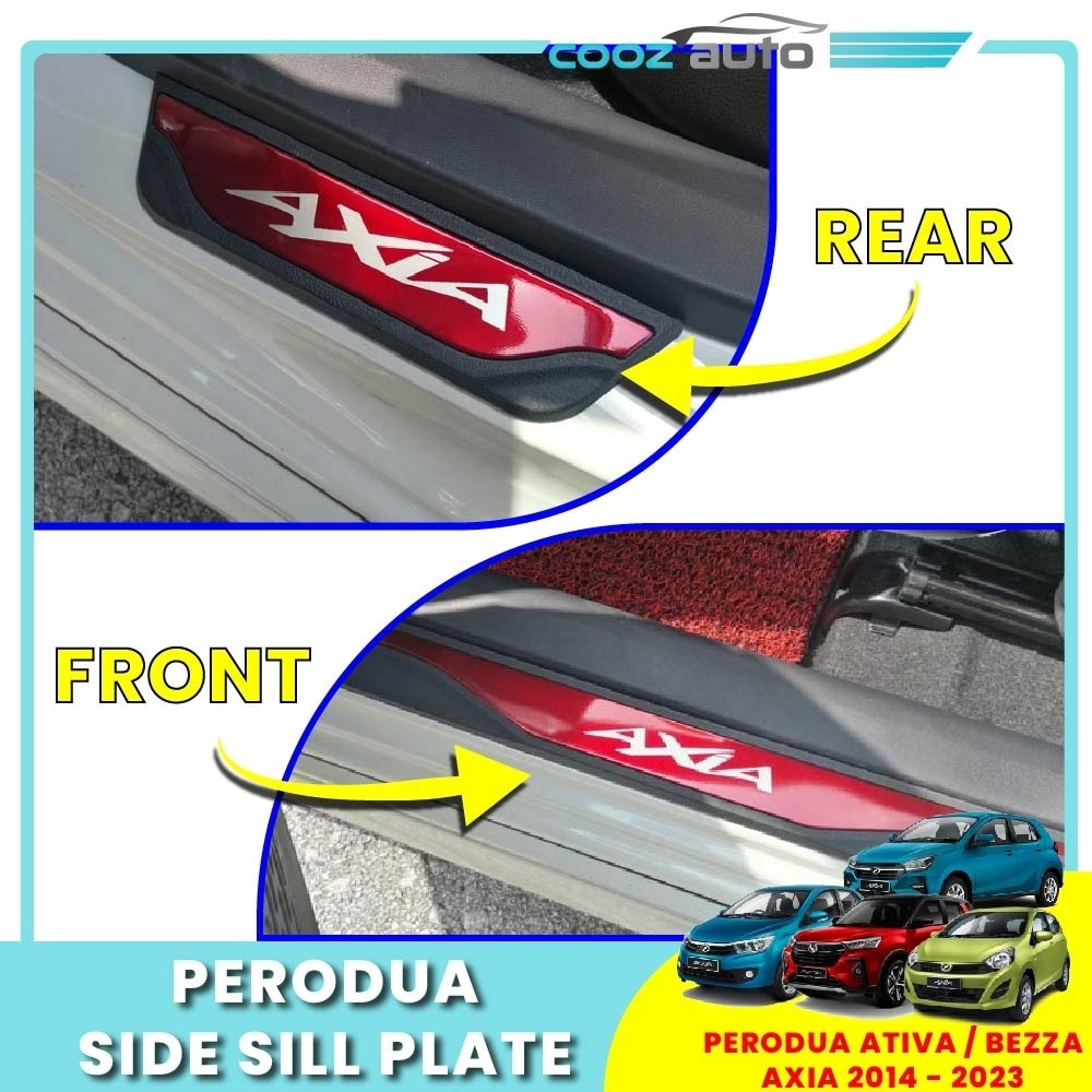 PERODUA BEZZA Colorful Door Side Sill Step Plate (RED or BLUE) | Shopee ...