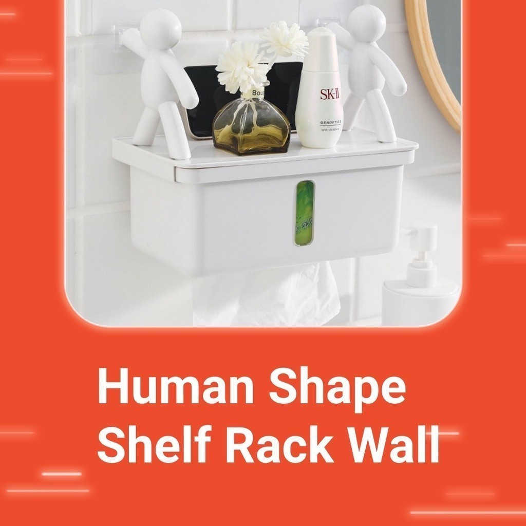 Clearance Mounted Kitchen Shelf Rack Wall Human Shape Multifunction ...