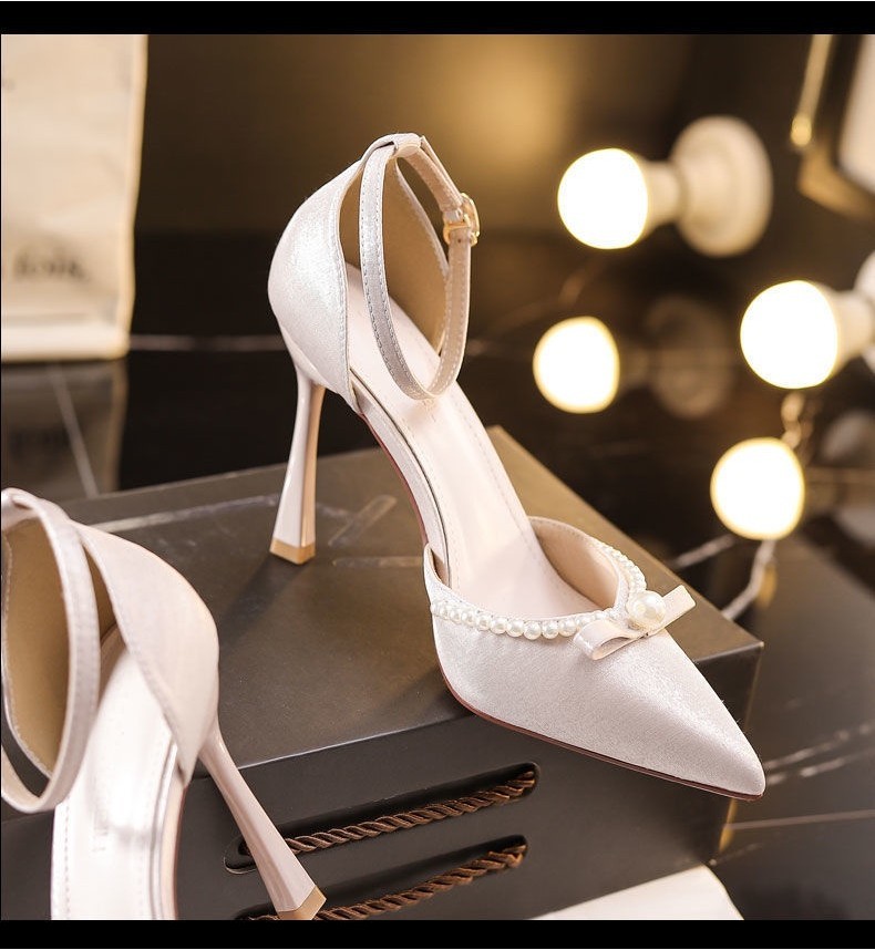 Smartchoice* Women Pearl Design Sense NicheStiletto Buckle Small Style ...