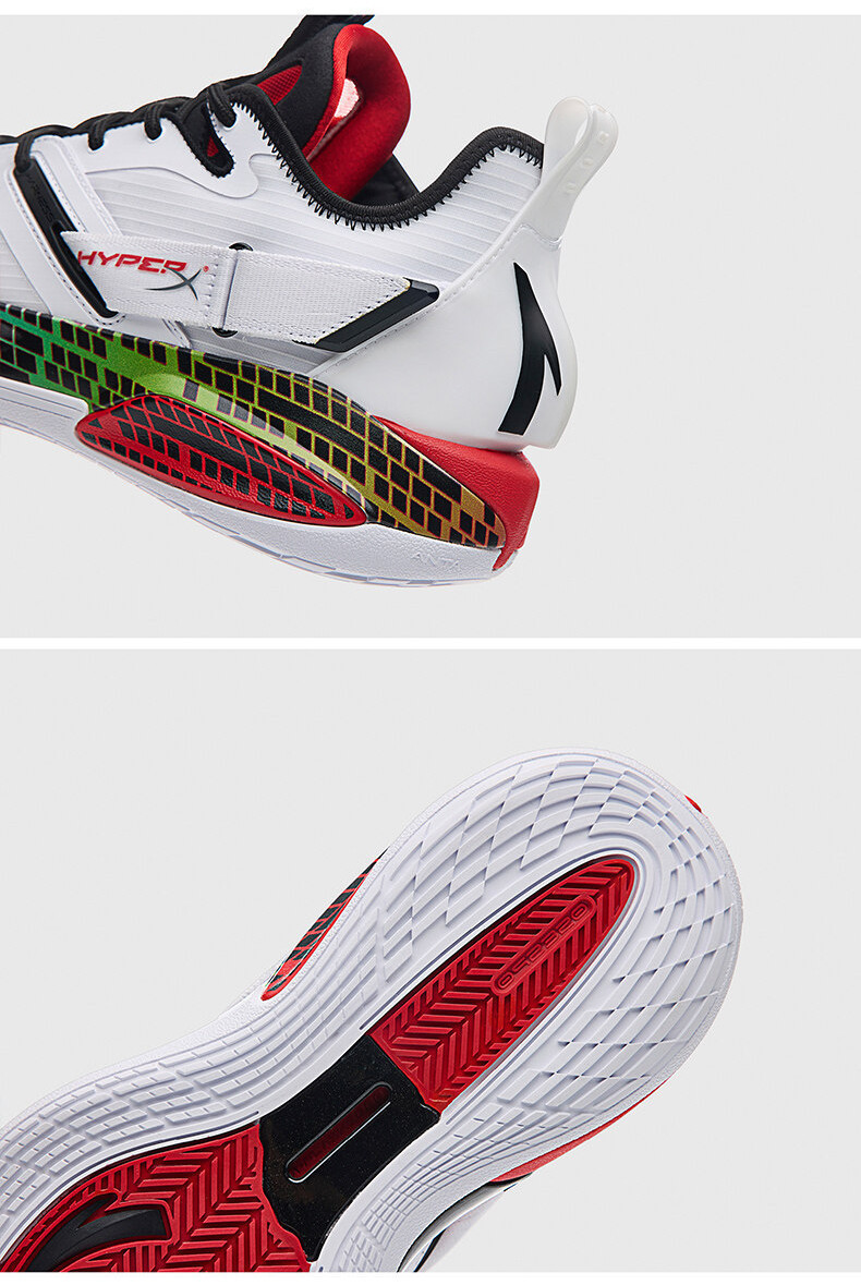 ANTA Men GH3 Basketball Shoes-White/Black/Red | Shopee Malaysia