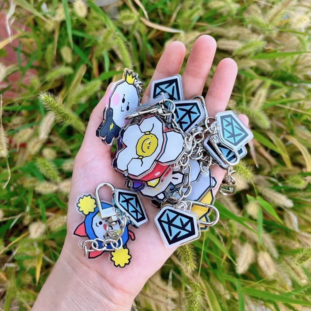 Kpop TREASURE Cute Cartoon Characters TRUZ Keychains Acrylic Double ...