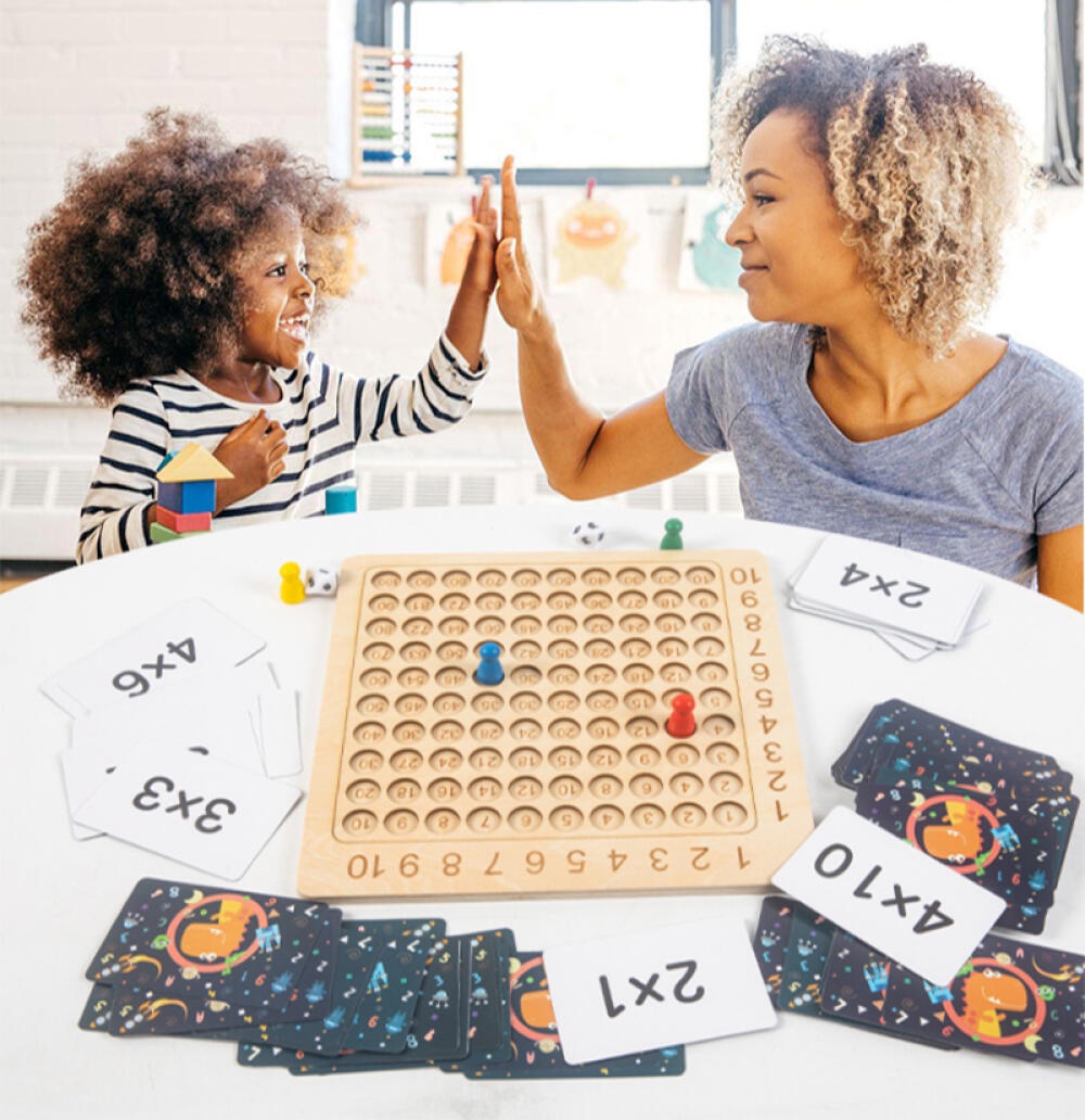 MONTESSORI MULTIPLICATION WOODEN BOARD GAME KIDS LEARNING EDUCATIONAL ...