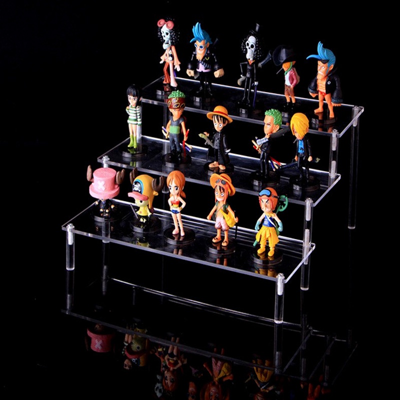 SKOI 3/4 Layer 30CM/40CM Acrylic Display Stand Mini Doll Storage Figure ...