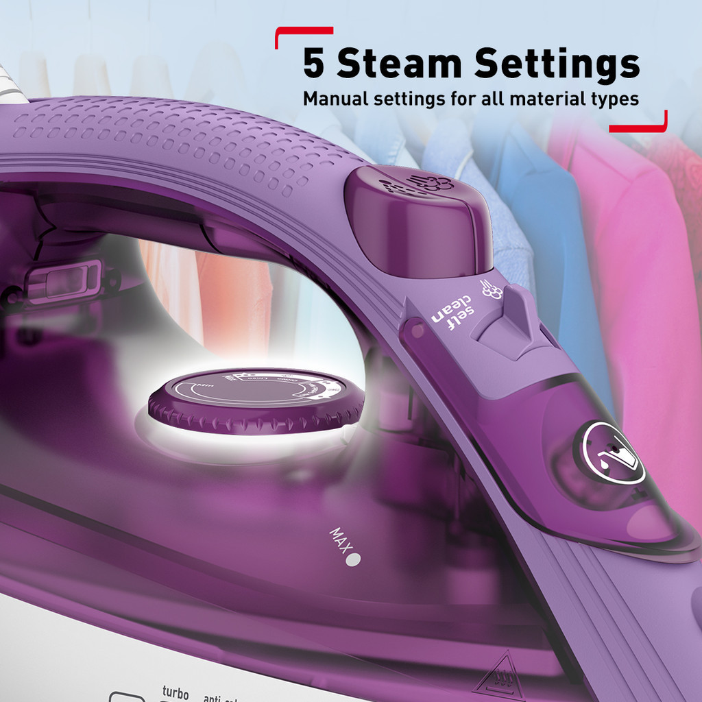 Tefal Easy Steam FV1953 Steam Iron (1200W, 20/100g/min steam output ...