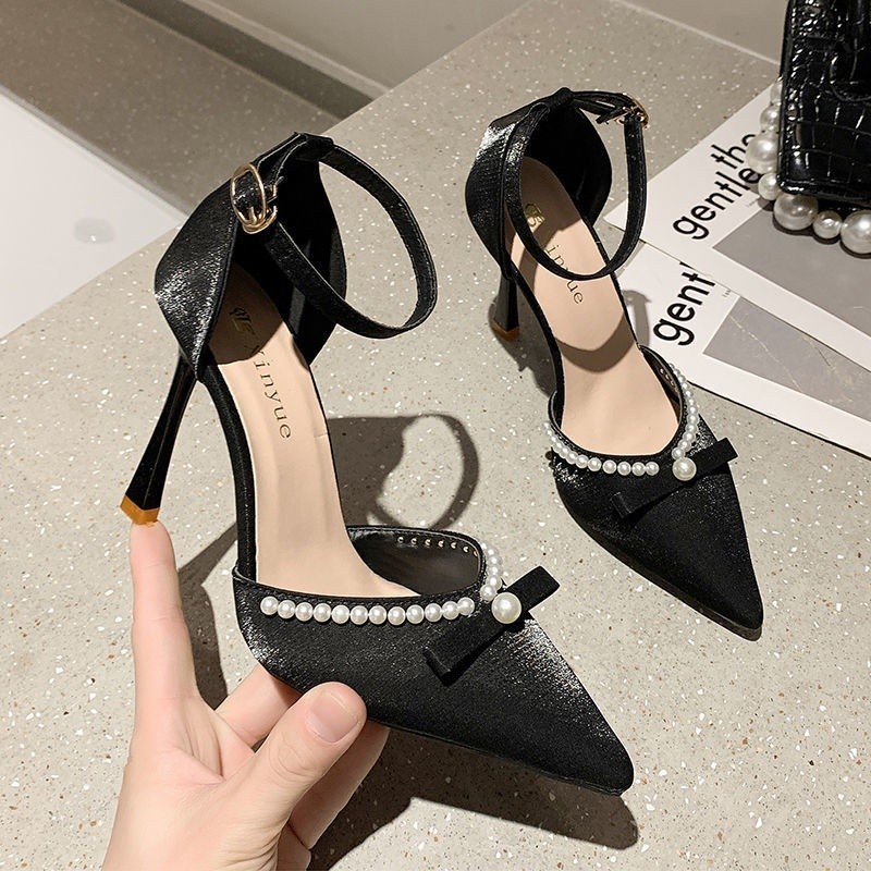 Smartchoice* Women Pearl Design Sense NicheStiletto Buckle Small Style ...