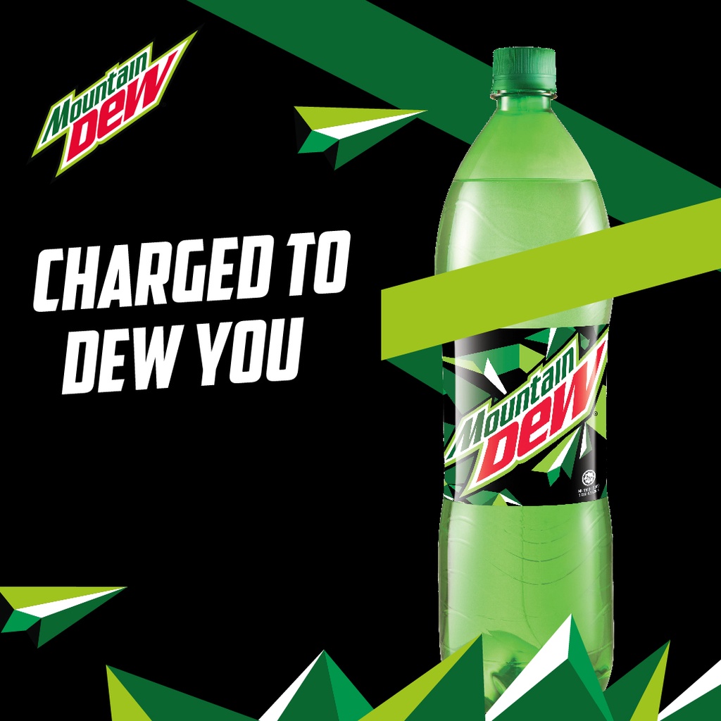 MOUNTAIN DEW Original/Pitch Black (1.5L x 12 Bottles/Carton) | Shopee ...