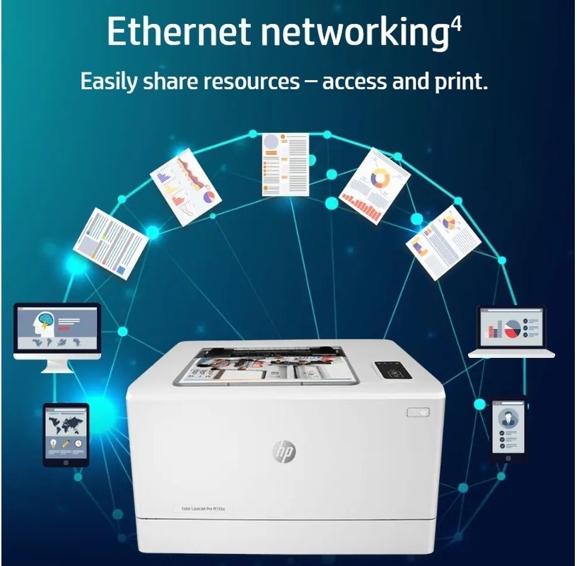 Printer HP Colour Laserjet M155a M155nw / Print Wireless / Print Only ...