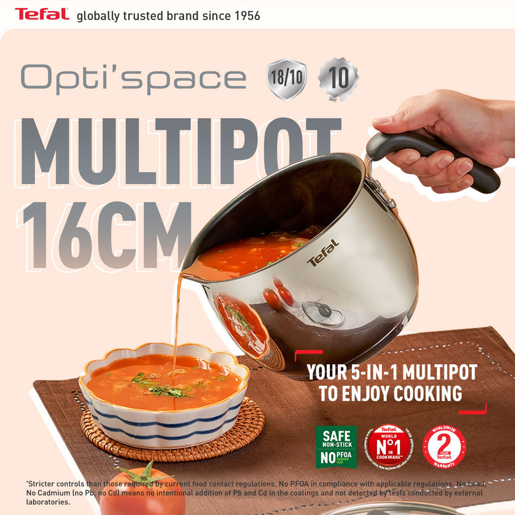 Tefal Opti'Space Multipot Non-Stick Cookware (16cm) G7371795 | Shopee ...
