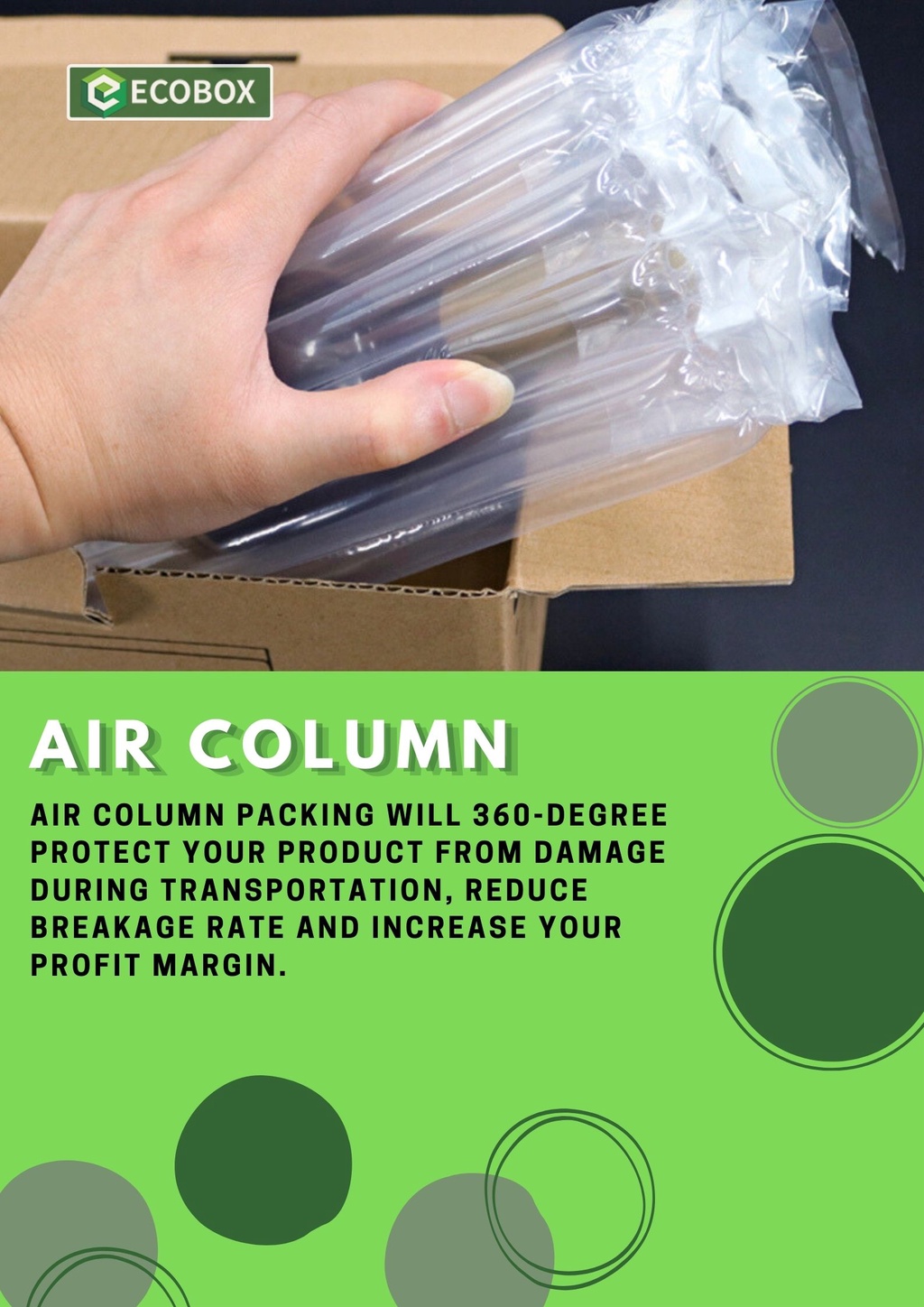 EcoBox - Inflatable Air Bubble Column Packaging Inflatable /15/20/25/30 ...