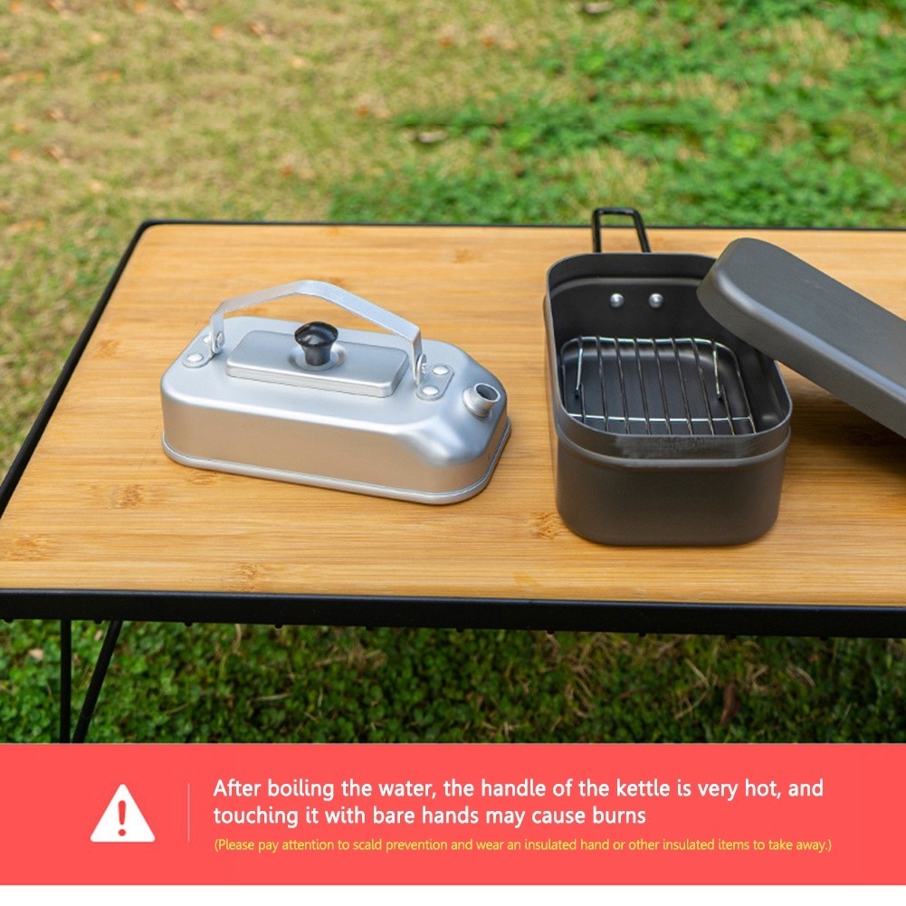 0.3L Camping Boiling Water Pot Aluminum Alloy Boil Water Kettle with ...