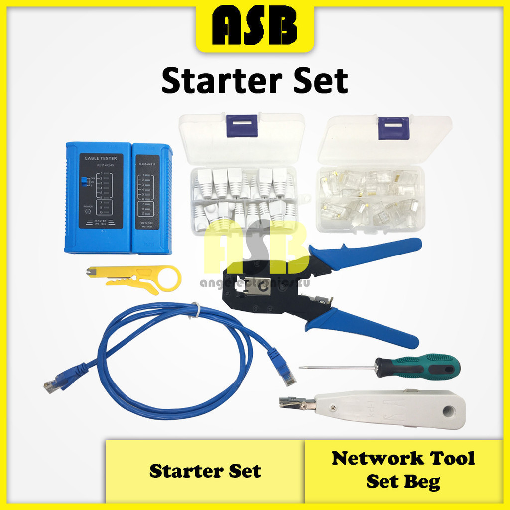 (1set) Network Tool Set Beg Screwdriver LAN Cable Wire Stripper Cable ...