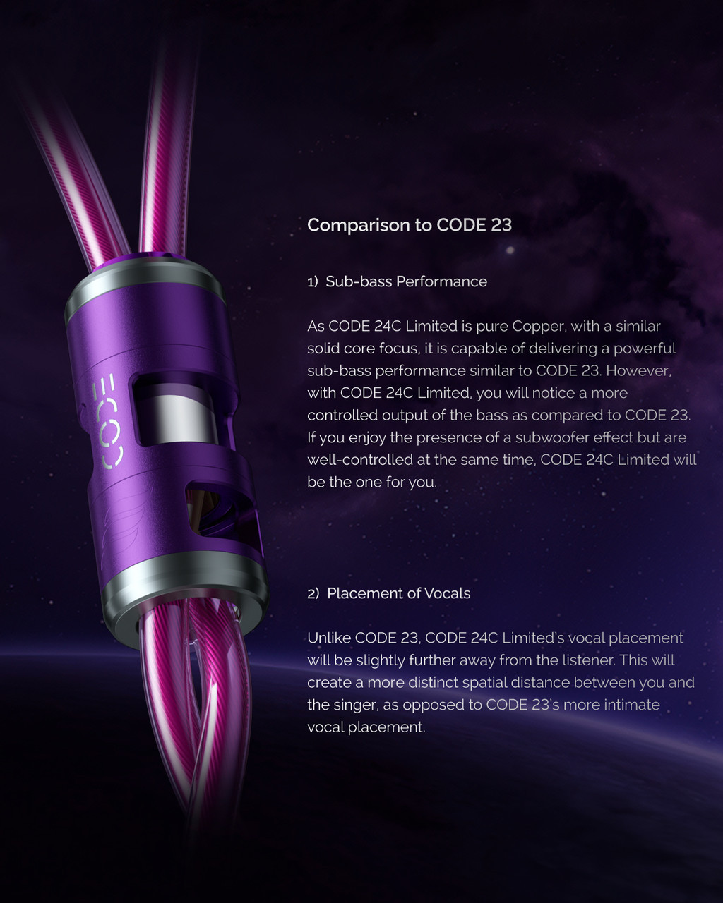 Effect Audio Code 24C, Limited Edition Upgrade Cable: ConX 2 Pin ...