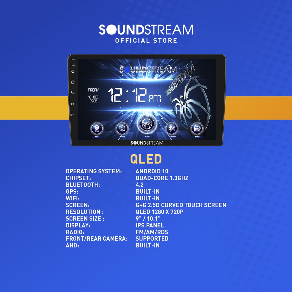 SOUNDSTREAM QLED Car Android Player (9