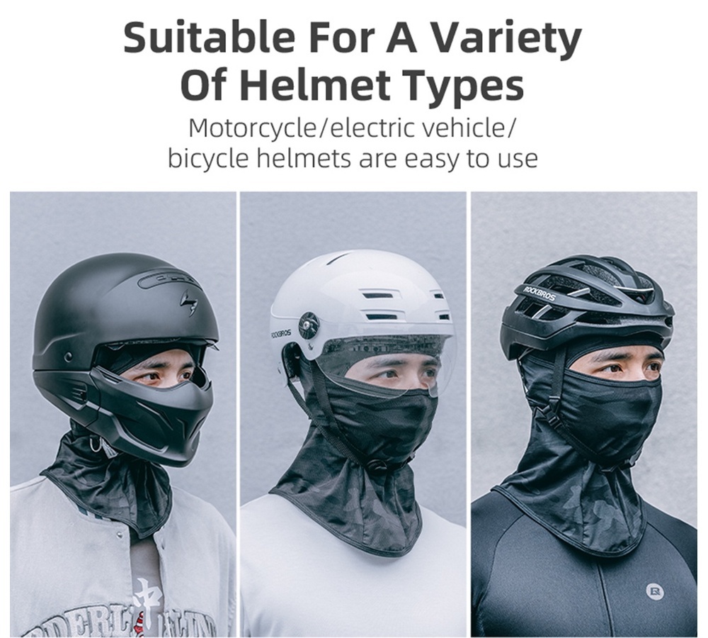 【MY Delivery】ROCKBROS Motorcycle Mask Summer Sun Protection Ice Silk ...