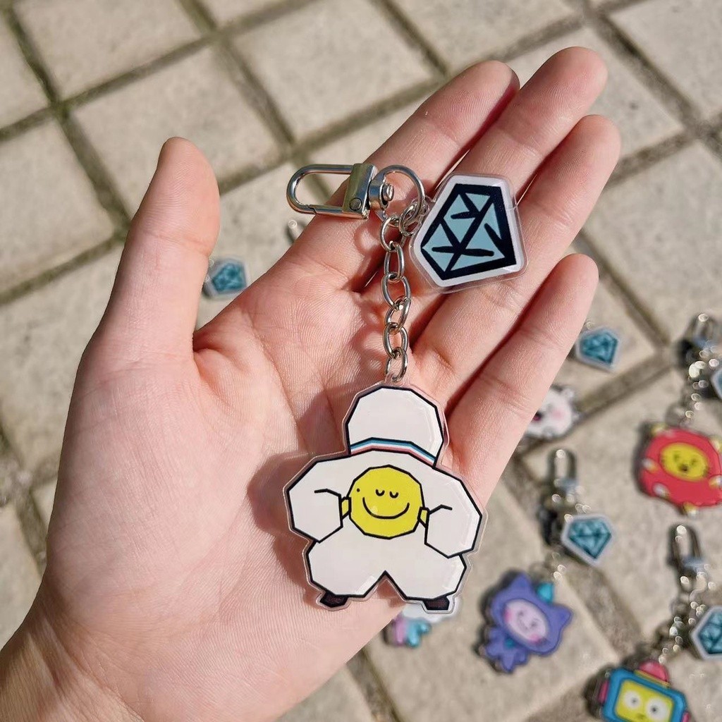 Kpop TREASURE Cute Cartoon Characters TRUZ Keychains Acrylic Double ...