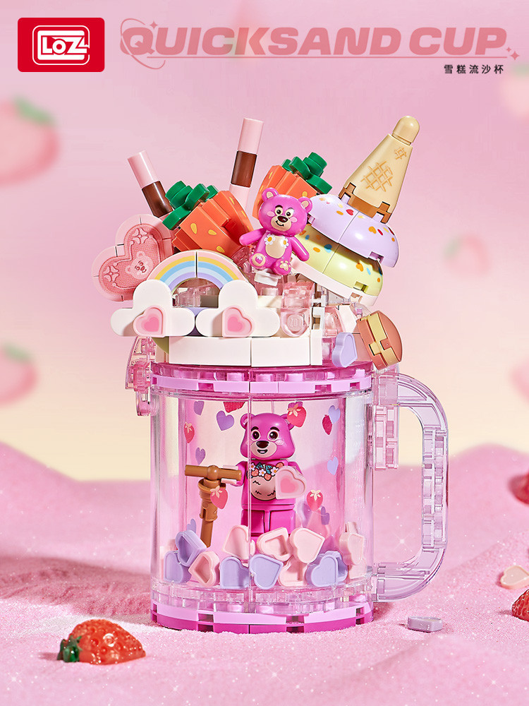 LOZ IDEAS Mini Block Sweet Quicksand Cup Series Food Dessert Shaker ...