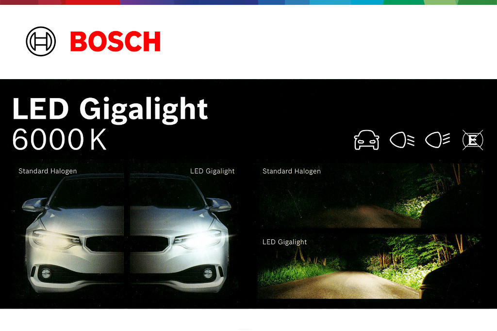 Bosch H7 Plus 120 Gigalight Ampoule de Phare Halogène, 12 V 55 W