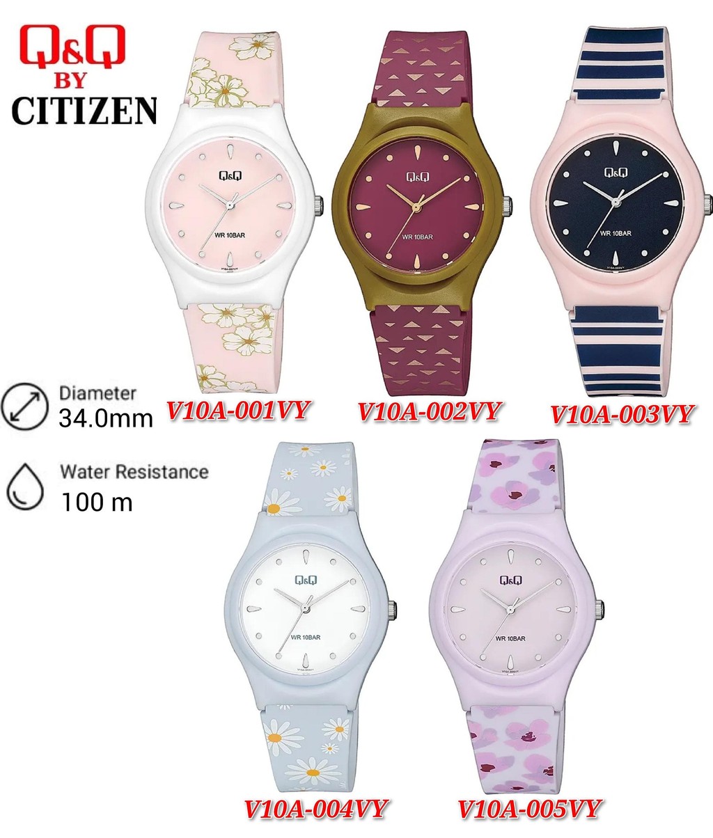 Q&Q Japan by Citizen Ladies Resin Analogue Watch V10A . | Shopee Malaysia
