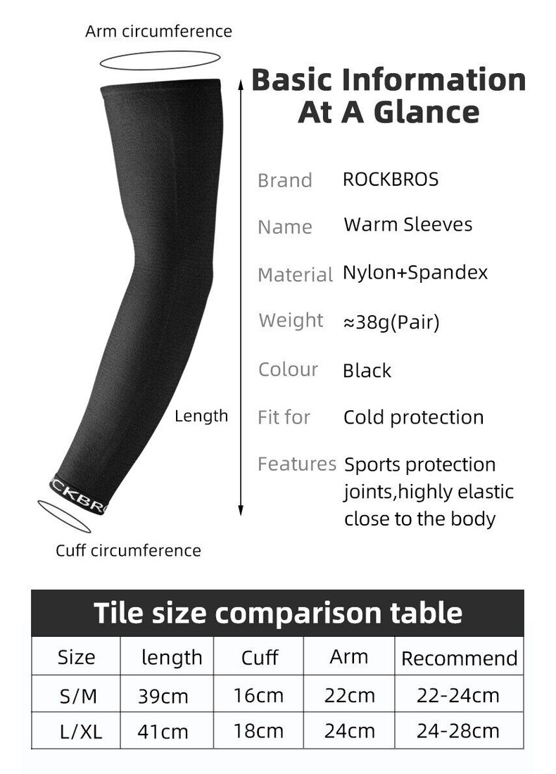 ROCKBROS Maniche Antiscivolo Bici: Caldi E Comodi Per L'Inverno (MTB, Corsa, Unisex)