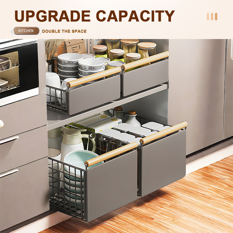 Cambond【Foldable】Pull-out Basket Kitchen Racks Organizer Under Sink ...