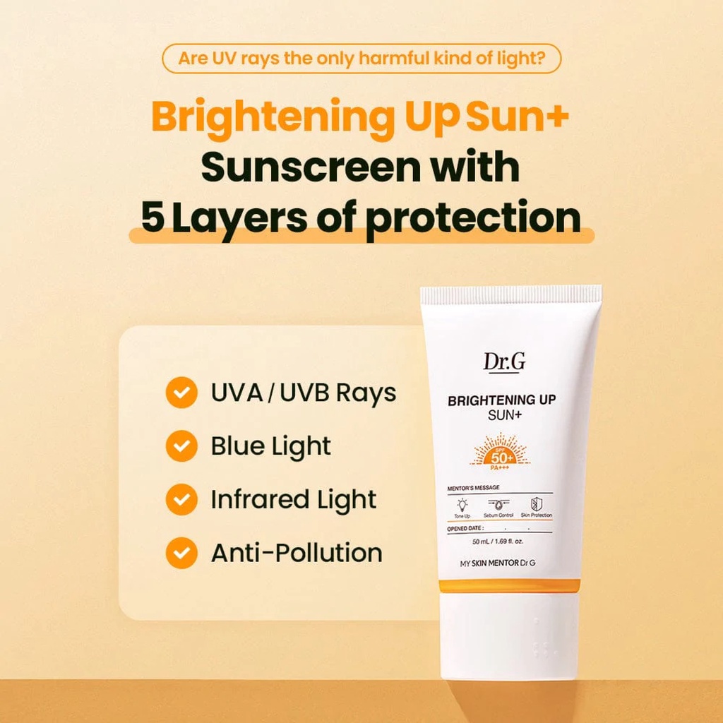 DR.G : Brightening Up Sun+ SPF 50+Pa+++ (35ML/50ML) | Shopee Malaysia