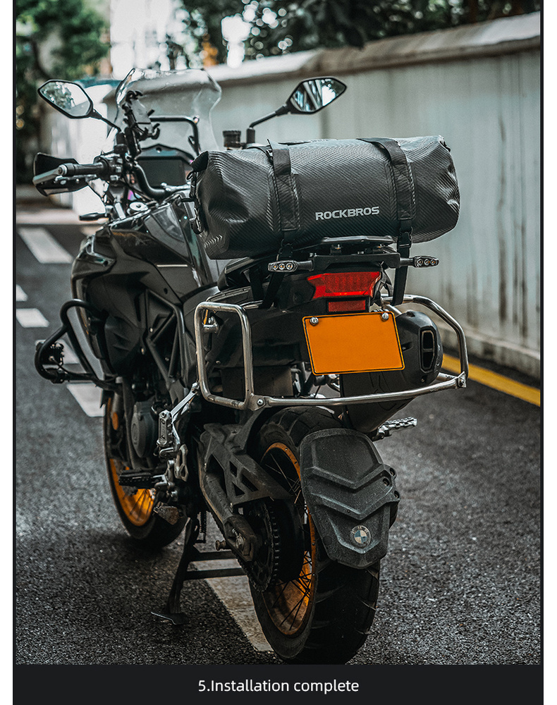 【MY Delivery】ROCKBROS 20-60L Waterproof Motorcycle Rear Seat Bag ...