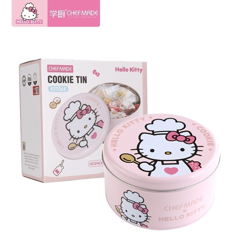 [CHEFMADE.os] HELLO KITTY Cookie tin box Packaging Baking Supplies Iron ...