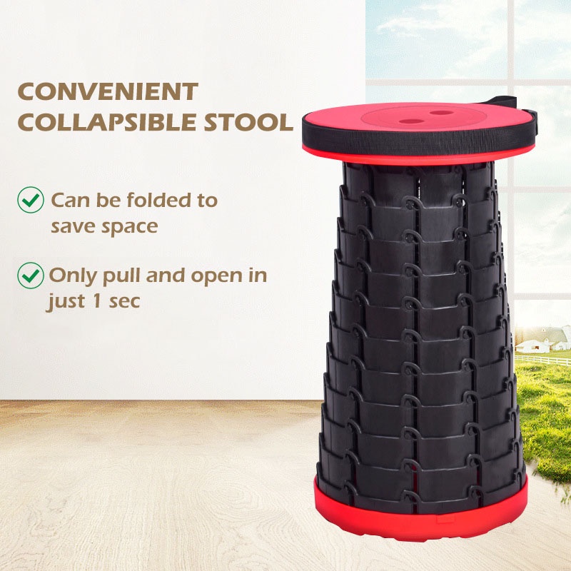 SKPLUS Portable Telescopic Folding Stool Camping Travel Outdoor Picnic ...