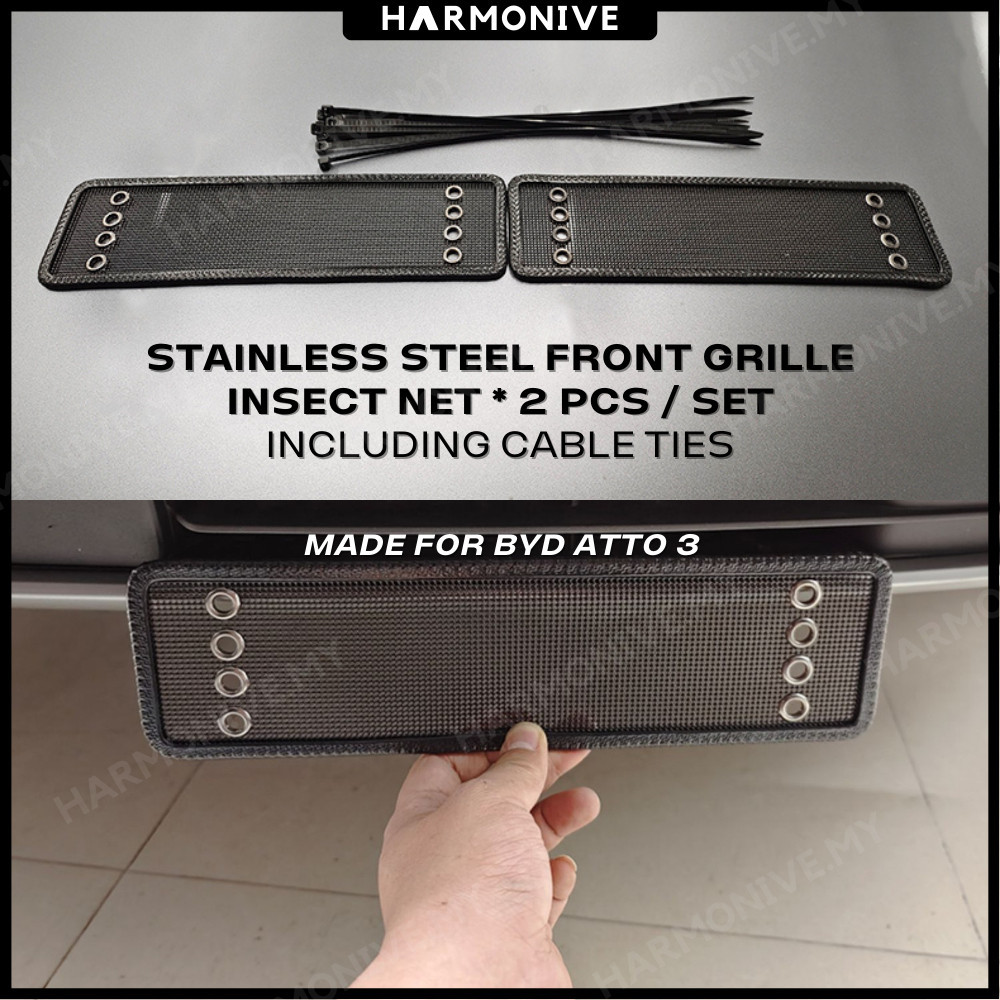 BYD ATTO 3 Stainless Steel Front Grille Insect Net (2PCS / SET ...