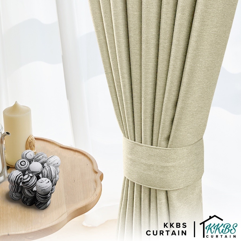 KKBS CURTAIN Shirona Langsir Raya 2026 Blackout Curtain Ready Made Hook ...