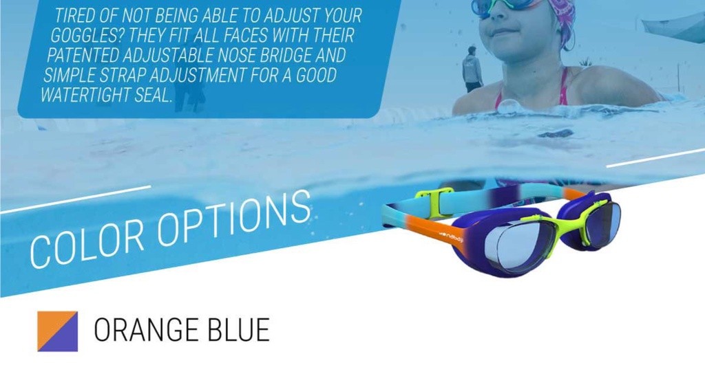 Blue Nabaiji Kid Swimming Glasses Nabaiji By Decathlon Kids Uv