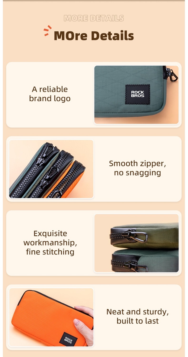 MY Delivery]ROCKBROS Multi-function Storage Bag Fashion Portable Multi-color Handheld Wallet