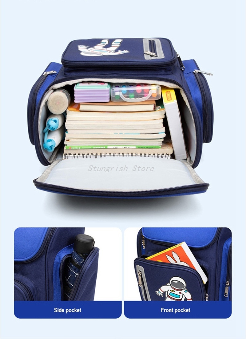 beg sekolah Children's Backpack Boy Waterproof Astronaut Printing For ...