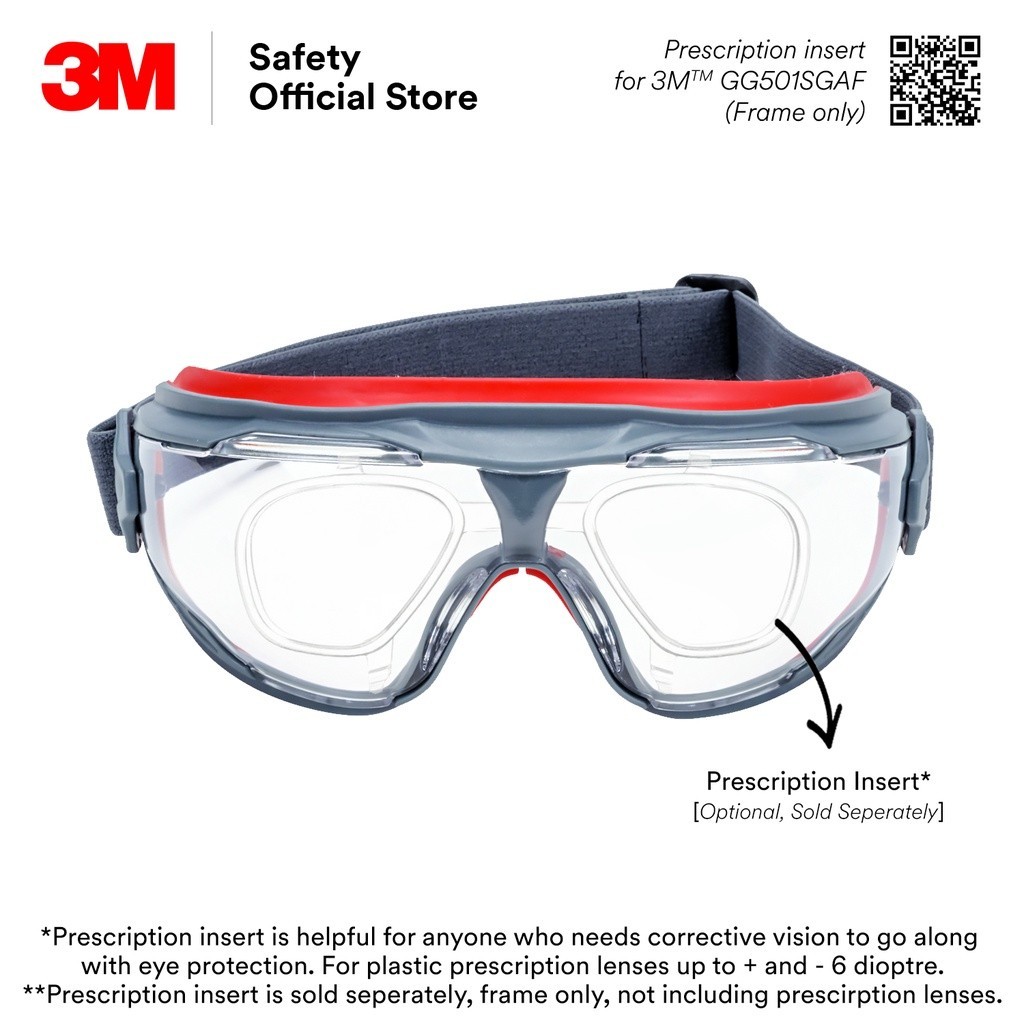 3M™ GG500-PI GoggleGear Prescription Insert for GG501SGAF Safety ...