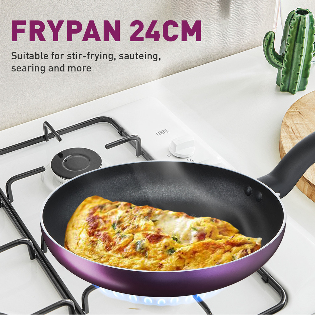 Tefal Cooking Source 3pcs Set (Frypan (24cm) + Saucepan (18cm) + Glass ...